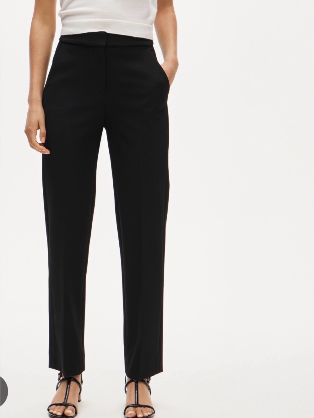 Rachel Zoe Black Straight-Leg Dress Trousers